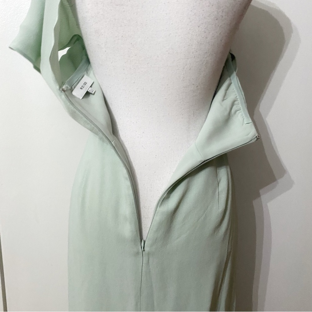 REISS RIANA PASTEL MINT ONE SHOULDER FORMAL COCKTAIL SHEATH DRESS - 0 - Picture 9 of 13